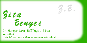 zita benyei business card